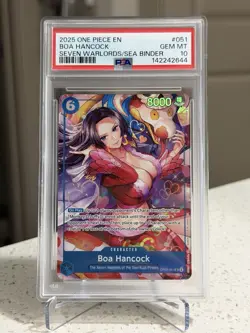 2025 ONE PIECE 051 SEVEN WARLORDS OF THE SEA PROMO CARD BOA HANCOCK PSA 10 - Image 1