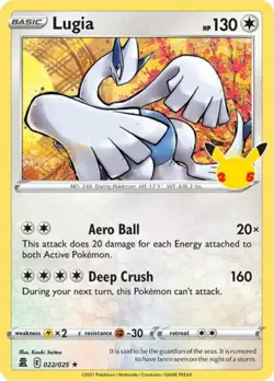 x1 Lugia - 022/025 - Holo Rare Pokemon Celebrations M/NM - Image 1