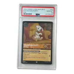 2024 Disney Lorcana EN 3 Foil Dalmatian Puppy Tail Wagger #4a PSA 10 - Image 1