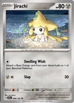 Jirachi 098/142 SV07: Stellar Crown Pokemon Card TCG - Image 1