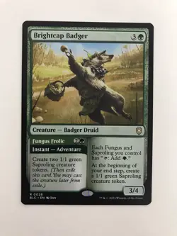 Brightcap Badger MTG Magic the Gathering Card NM Near Mint BLC - Image 1