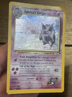 Wizards of the Coast Sabrina's Gengar 14/132 Gym Challenge Holo Rare 1999 - Image 5