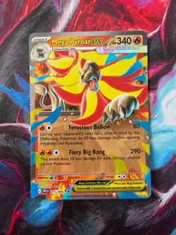 Pokemon Tcg Mega Pyroar Ex 15/86 Chaos Rising NM - Image 1