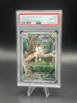 Meowth 106/094 - Pokemon TCG - ME Phantasmal Flames - Illustration Rare - PSA 10 - Image 1