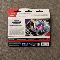 Pokemon TCG Scarlet & Violet Temporal Forces 3 Blister Pack Cyclizar NEW/SEALED - Image 2