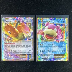 Pokemon TCG XY Evolutions Holo: Dragonite-EX 72/108 Slowbro-EX 26/108 - Image 1