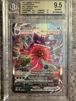 Pokemon TCG 2021 Fusion Strike Gengar VMAX Alt Art Secret Rare BGS 9.5 - Image 1