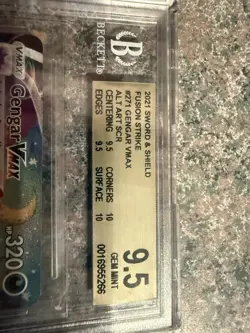 Pokemon TCG 2021 Fusion Strike Gengar VMAX Alt Art Secret Rare BGS 9.5 - Image 2