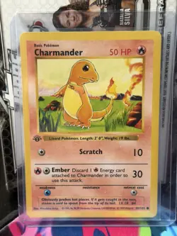 Pokemon TCG Charmander Base Set, 1st Edition Common Card 46/102 - Image 1