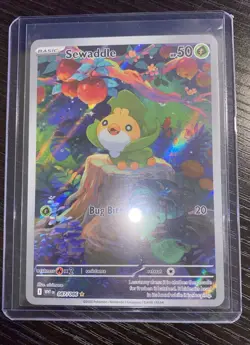 Pokemon Card Sewaddle 087/086 English White Flare Illustration Rare Near Mint - Image 2