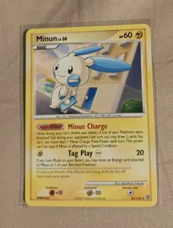 Pokemon TCG Minun 32/132 Secret Wonders Regular NM/LP Card - Image 1