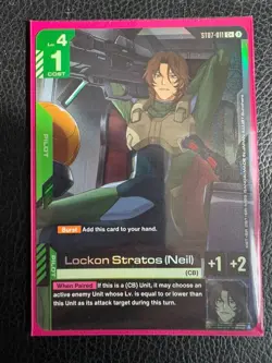 Gundam TCG Card Game Lockon Stratos (Neil) ST07-011 C+ Foil English - Image 1