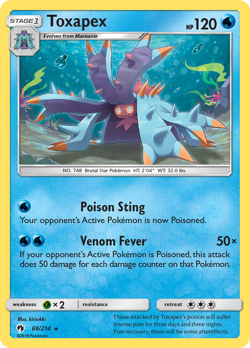 Toxapex 69/214 Rare | Lost Thunder | Pokemon Card - Image 1