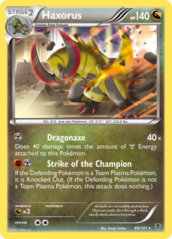 Haxorus 69/101 Rare Holo | Plasma Blast | Pokemon Card - Image 1
