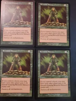 4x Nemesis Reverent Silence #111 NM MTG TCG CCG Playset Magic The Gathering * - Image 4