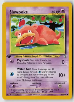 Slowpoke 73/111 Common Neo Genesis Pokemon 1st Edition Lightly Played - Image 1