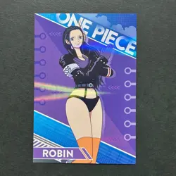 R496 Nico Robin Holo Japanese One Piece Egghead Shokugan Big Card 4.5" N11 - Image 1