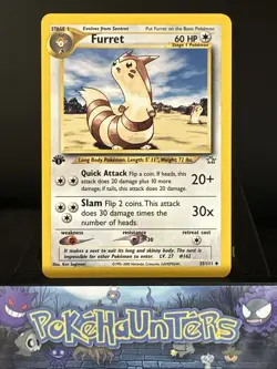 Pokemon Card Furret 35/111 Neo Genesis WOTC 1st Edition Non Holo L/P - Image 1