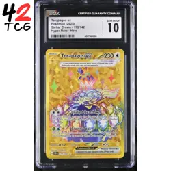 CGC Gem Mint 10 Terapagos ex 173/142 Pokemon Stellar Crown - Image 1