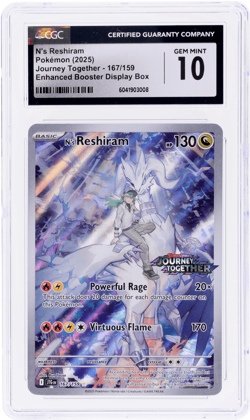 2025 Pokemon Scarlet and Violet Journey Together N's Reshiram CGC 10 - Image 1