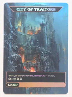 City of Traitors 01 Foil-Altered Art Custom MTG Land - Image 1