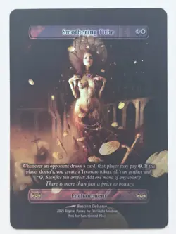 Comic style Smothering Tithe 01 Foil-Altered Art Custom MTG Enchantment - Image 1