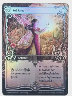 Sol Ring 03 Foil-Altered Art Custom MTG Artifact - Image 1