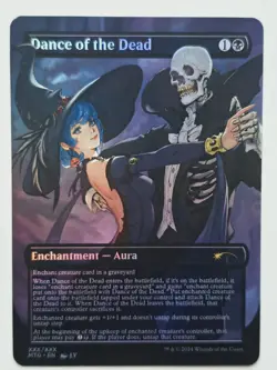 Dance of the Dead By LV 01 Foil-Altered Art Custom MTG Enchantment - Image 1