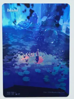 Ink painting style Island By LV 02 Foil-Altered Art Custom MTG Basic Land - Image 1