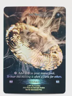 Sol Ring 02 Foil-Altered Art Custom MTG Artifact - Image 1