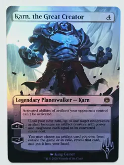 Karn, the Great Creator By KG 01 Foil-Altered Art Custom MTG Planeswalker - Image 1