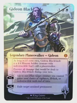 Gideon Blackblade By KG 01 Foil-Altered Art Custom MTG Planeswalker - Image 1