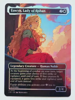 Comic style Eowyn, Lady of Rohan 01 Foil-Altered Art Custom MTG Creature - Image 1