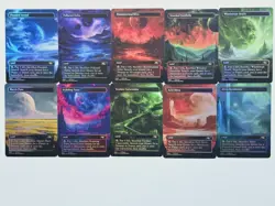 Fetch Land 02 Set Foil-Altered Art Custom MTG Misty Rainforest Scalding Tarn - Image 1