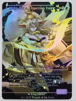 Light-Paws, Emperor's Voice By KG 01 Foil-Altered Art Custom MTG Creature - Image 1