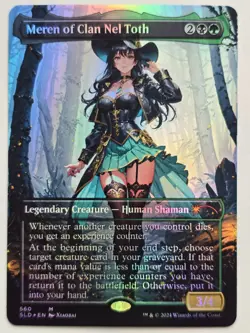 Waifu style Meren of Clan Nel Toth 01 Foil-Altered Art Custom MTG Creature - Image 1