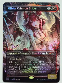 Waifu style Olivia, Crimson Bride 01 Foil-Altered Art Custom MTG Creature - Image 1
