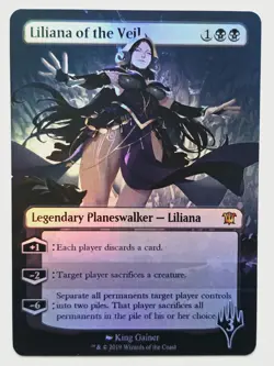 Liliana of the Veil By KG 01 Foil-Altered Art Custom Planeswalker - Image 1