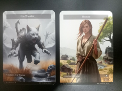 Cat Warrior / Human Token EDH Digital Arts Tokens MTG Magic The Gathering - Image 1