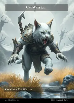 Cat Warrior / Human Token EDH Digital Arts Tokens MTG Magic The Gathering - Image 2