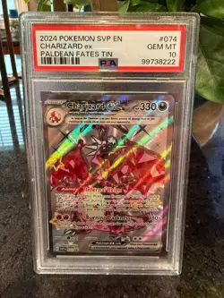 2024 Pokemon SV Paldean Fates Promo 074 Charizard ex PSA 10 - Image 1