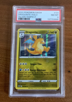 2022 Pokemon Dragonite Holo - #131/195 Swsh - Silver Tempest - PSA 8 - Image 1