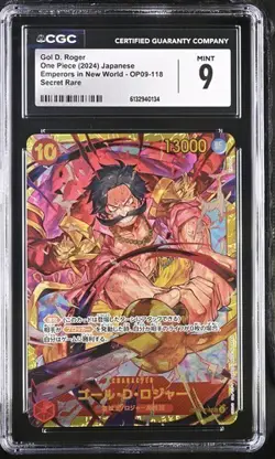 CGC 9 Mint Japanese One Piece 2024 Gol D. Roger OP09-118 A New Emperor - Image 1