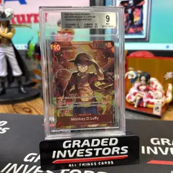 Monkey.D.Luffy 2024 One Piece Promo ST10-006 BGS 9 MINT Treasure Boosters - Image 1