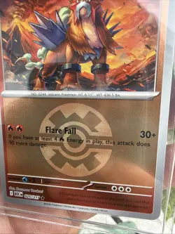 Entei 025/217 ASC Star Rare Basic Volcano HP 140 Flare Fall 30+ Pokemon TCG Card - Image 2