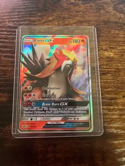 Pokemon Entei GX 10a/73 Shining Legends alternate art promo NM (in card holder) - Image 1
