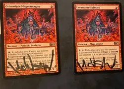 Mtg 2x Grim Lavamancer Signed ITA GER - Image 1
