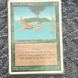 MTG Birds of Paradise x4 Playset 1995 ***Signed Mark Poole English - Image 4