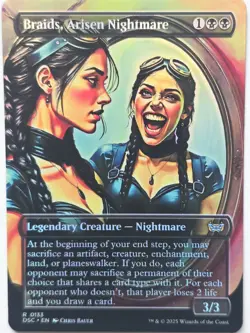 Braids, Arisen Nightmare By CB 05 Foil-Altered Art Custom Creature - Image 1