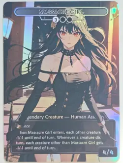 Waifu style Massacre Girl 02 Foil-Altered Art Custom MTG Creature - Image 1